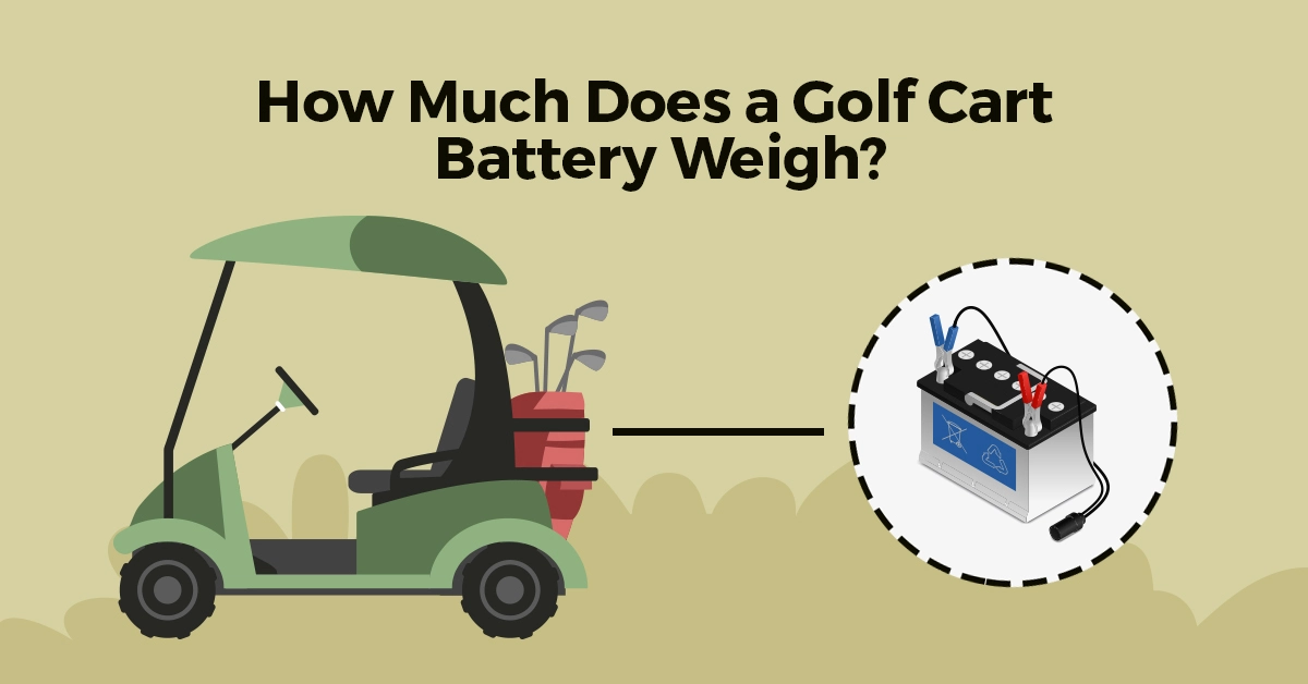 how much does a golf cart battery weigh?