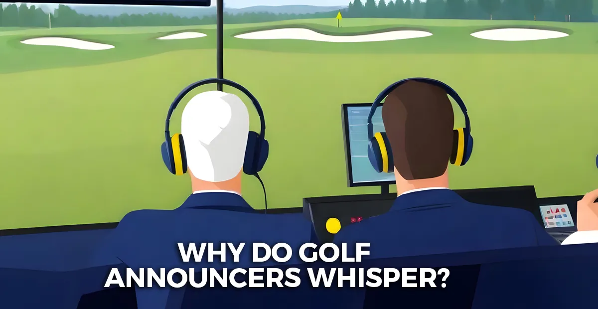 why do golf announcers whisper?